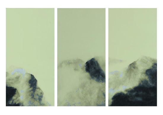 云山 布面珐琅彩 2009年 100x50cm 