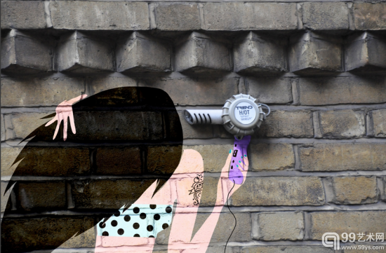 欢乐的法国艺术家在伦敦街头脑洞大开