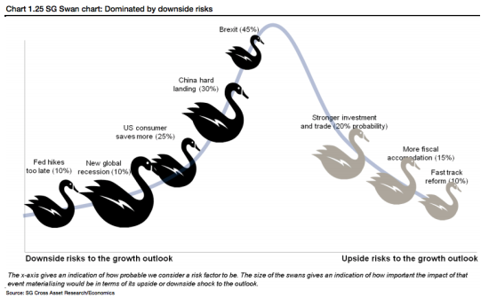 图 全球市场黑天鹅风险与白天鹅风险