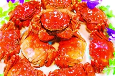 “色香味”俱全的洪泽湖大闸蟹。 “色香味”俱全的洪泽湖大闸蟹。