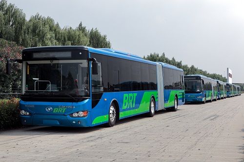 海格绿色燃料BRT公交车--推动港城发展 方便群