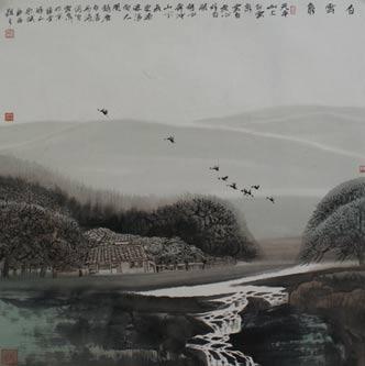 白云泉 2009年 宋斌山水画作品