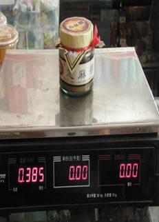 问题产品共重 385克