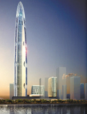 武汉开建全球第三高楼 高606米投资逾300亿(图)