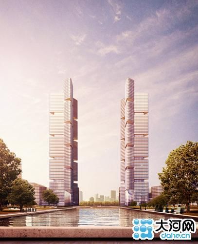 郑州开工建设中国最高双塔式建筑(组图)