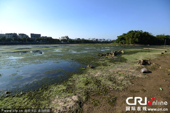 广西桂林漓江遭遇缺水污染严重