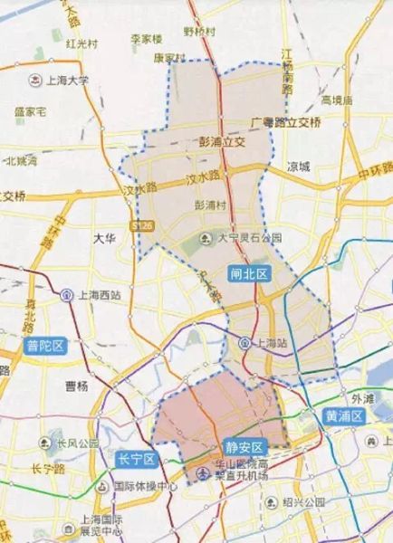 上海静安区闸北区宣布合并成静安区