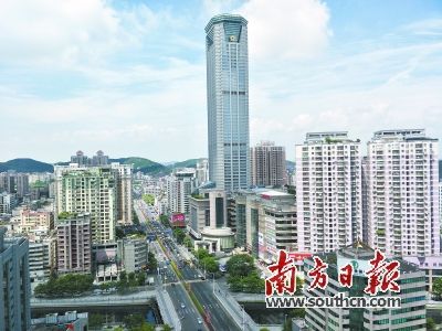 虎门镇城市中轴线上的街景。黄宁 摄 虎门城市框架敲定 湾区重镇渐显