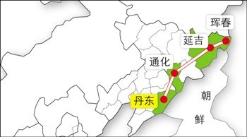 丹东区位图 角落里的中国之边城丹东