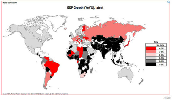 汇丰(hsbc)的james pomeroy称"预测者们现在才开始对2015年经济增长