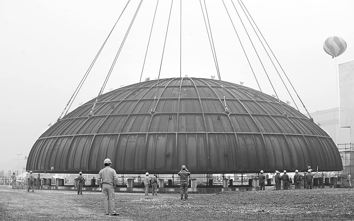 秦山核电二期4号反应堆穹顶吊装成功_滚动新