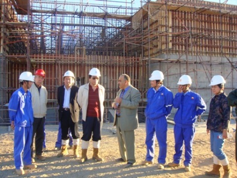 驻阿尔及利亚大使刘玉和视察沙漠供水项目全线