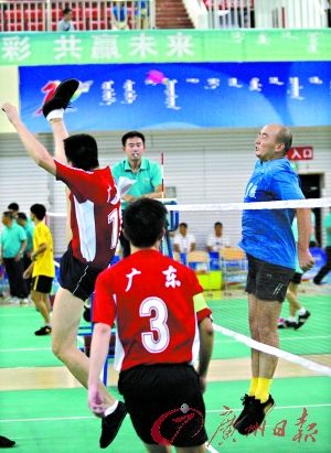 少数民族运动会毽球比赛 广东男女队包揽团体