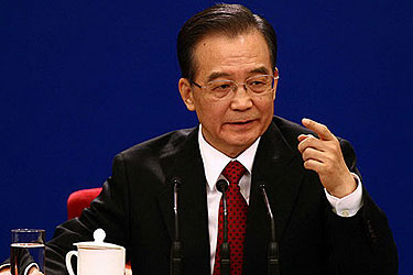 温家宝与中外记者见面