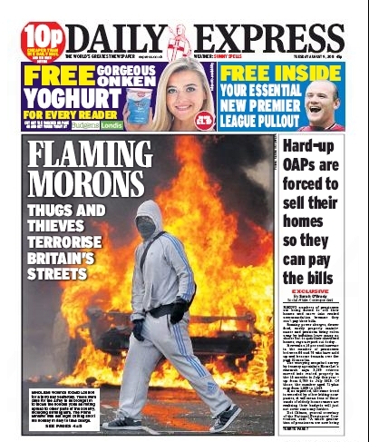 Daily Express: Flaming morons