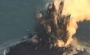 实拍日本火山喷发 岩浆冲天形成巨大烟柱