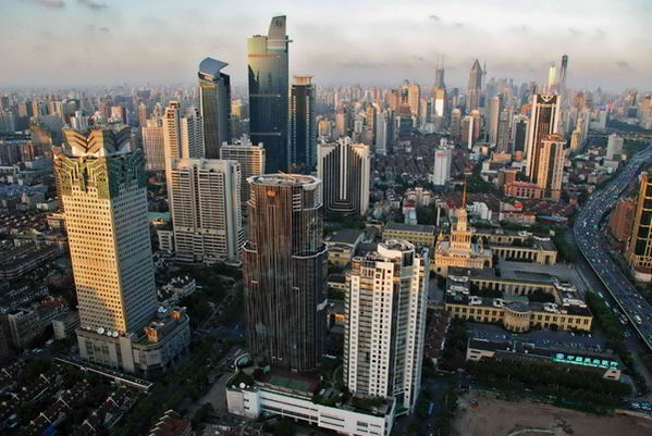 图文:空中俯瞰繁华的上海