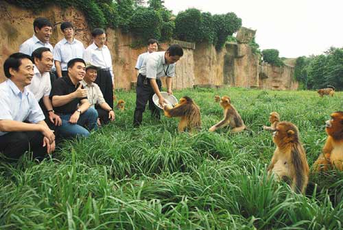 郝龙斌访上海野生动物园 金丝猴到台时间将协