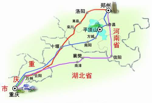郑洛渝昆高速铁路示意图 飞龙在宇