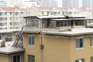 楼顶私建豪华"鸽子窝"房主和执法局"躲猫猫"