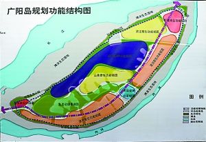广阳岛规划功能结构图（翻拍） 王海 摄