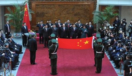 1月10日下午，第九次驻外使节任职宣誓仪式在外交部橄榄厅举行。图片据外交部网站。
