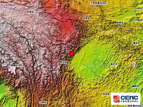 局部视图（图据中国地震台网中心）
