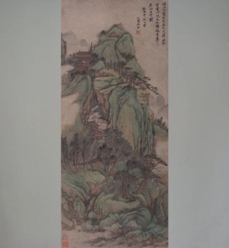爱好书画的市民文化宫有张大千的真迹展览