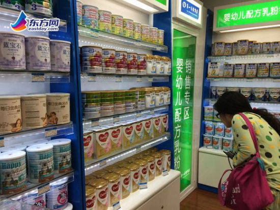 上海82家药店销售婴幼儿乳粉 沪产品牌1罐1码
