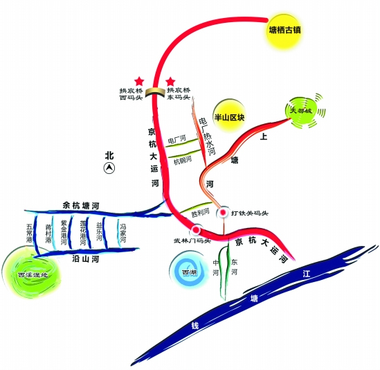 市民游客国庆可乘水上公交游览杭州(图)