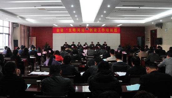 11月15日，省文明办、省网宣办在合肥举办了全省“文明网站”创建工作培训班