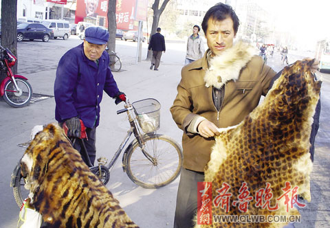 买来张“豹皮”一洗成狗皮