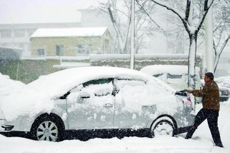 二月二,罕见春雪袭烟威 烟台福山区积雪深达2