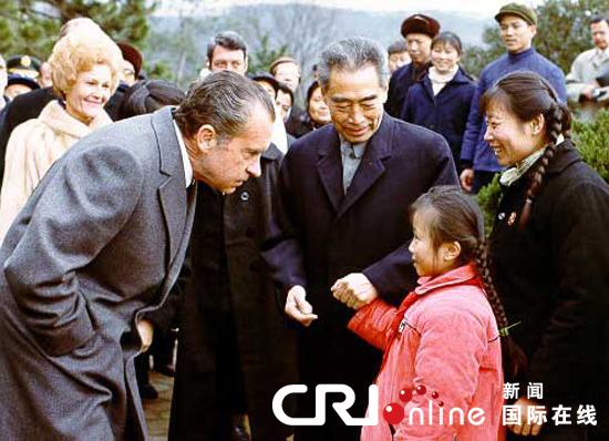 中美关系回顾图片报道:尼克松访华