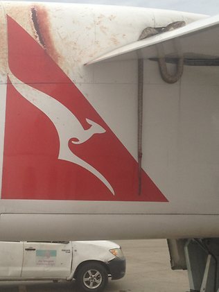 The wing in Australian plane flight grows boa 3 meters now (graph)