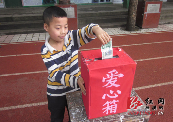 辰溪城北小学师生为残疾人捐助献爱心(图)