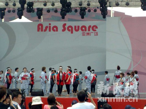 日本馆日上演传统歌舞 演员曾献演大阪世博(图)