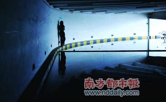 7月21日，深圳市体育馆，网友“猫猫友”抱着“猫叔”从体育馆的车道中走出。