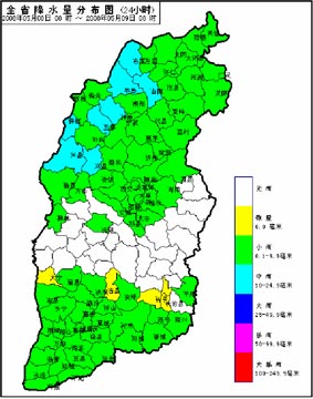 昨天晋北和晋南降小到中雨 今天部分地区仍有阵雨