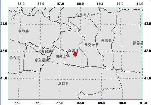 新疆和硕县发生里氏4.7级地震