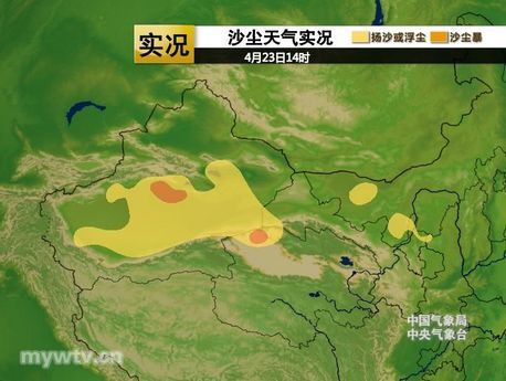 今日沙尘范围扩大 青海新疆局地现沙尘暴