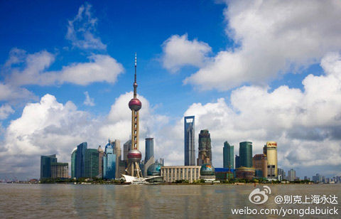上海天气小清新 天蓝蓝云悠悠|上海|天气|小清新