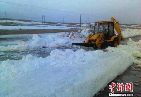 北疆积雪存量偏多 气温回升融雪型洪水形势严