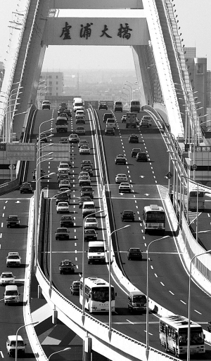 卢浦大桥浦东引桥昨开工增设下匝道_新闻中心_新浪网