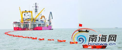 琼粤海底电缆开始敷设 电缆长度创世界之最