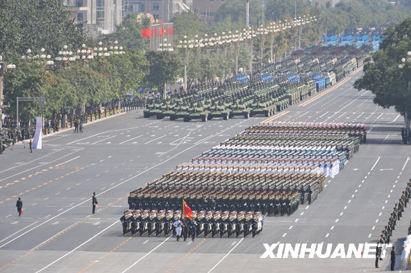 国庆60周年阅兵在北京天安门广场成功举行