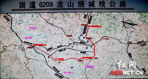 湘西龙山g209国道龙山城绕城公路开始放线