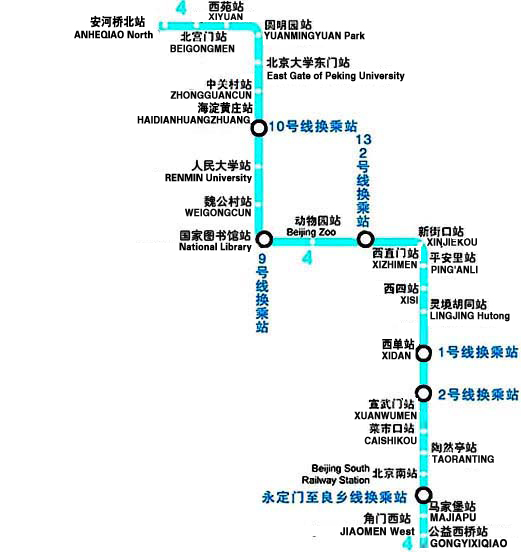 [数字]北京地铁4号线开通运营一年运送乘客2.3