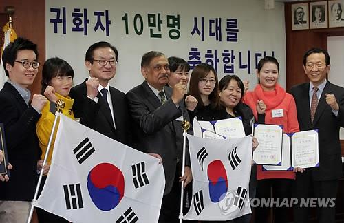 加入韩国国籍外国人突破10万人大关 中国