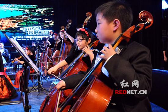 湖南首支小学生交响乐团献艺平均登台年龄仅育小学翔帆三图片